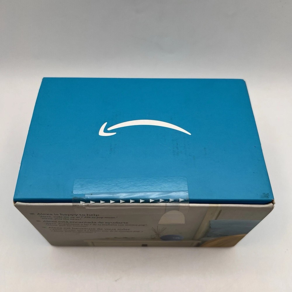 Amazon-Echo Dot with Clock-4th Generation-Glacier White Brand New Smart Speaker