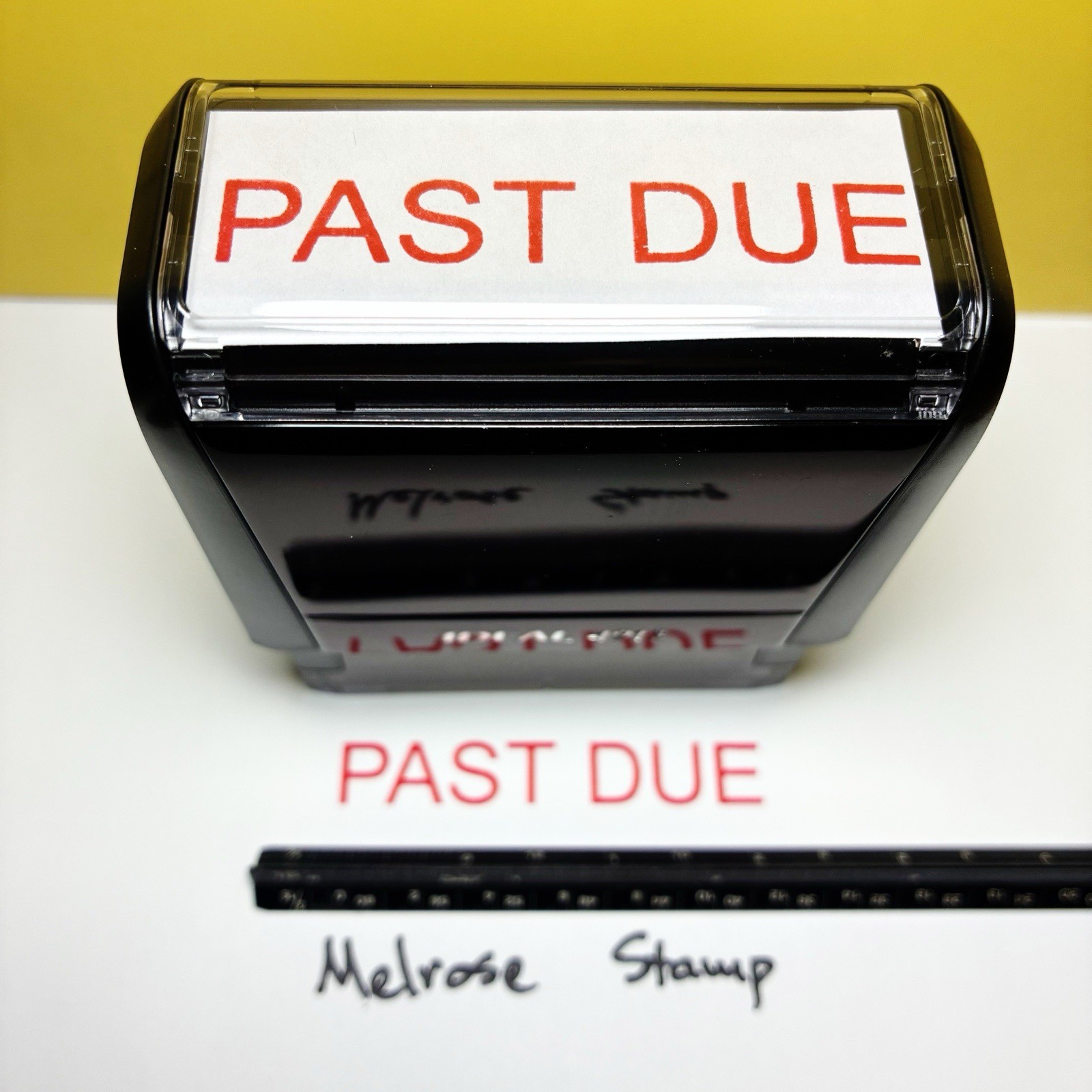 Past Due Rubber Stamp Red Ink Self Inking Ideal 4913