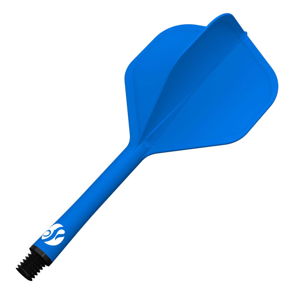 Shot Flight Deck One Piece Dart Flight and Shaft System Blue In-Between