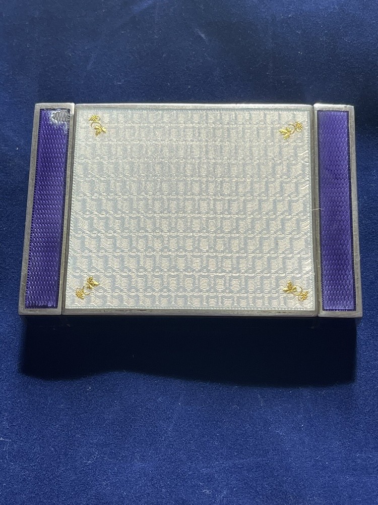 Stunning Blue Enamel 84 Marked Silver Cigarette Case Austrian 19th/20th