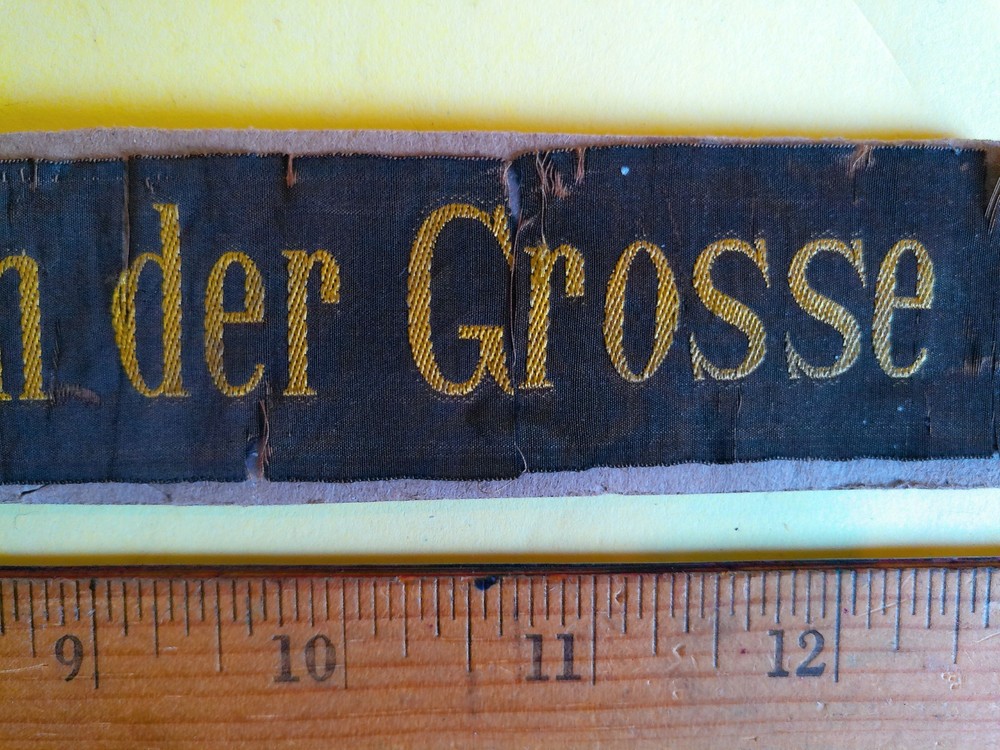 GERMAN WW1 FIRST COMMERCE RAIDER HAT BAND