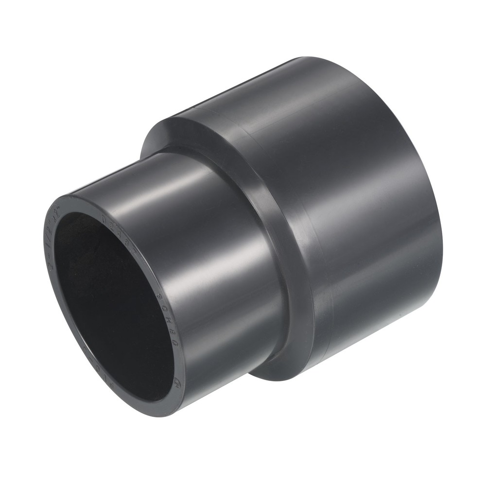 2-1/2"x2" SCH80 UPVC Reducer Pipe Fitting Straight Coupling Connector, Grey