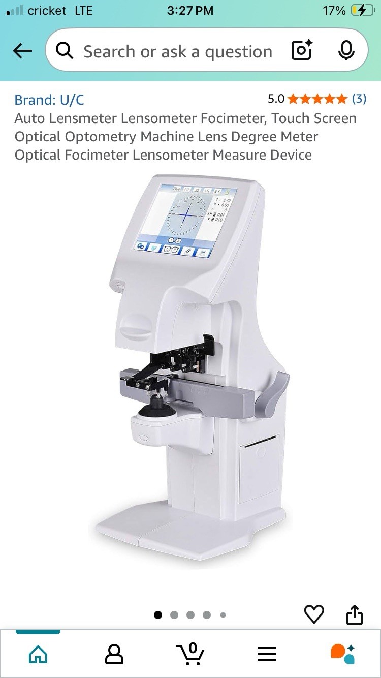 Auto Lensmeter Lensometer Focimeter Touchscreen Measure Device W/ Thermal Print
