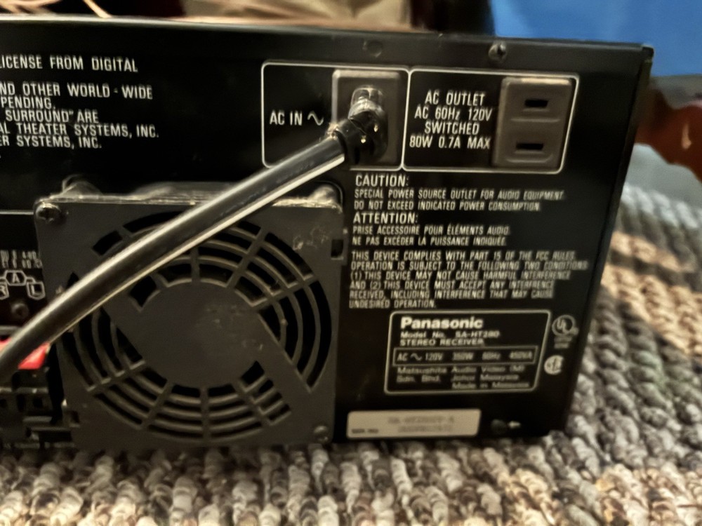 Vintage Panasonic Stereo Receiver Sa-ht280