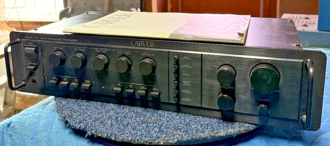 Carver Model C-16 Sonic Holography Stereo Preamplifier With Manual, Works