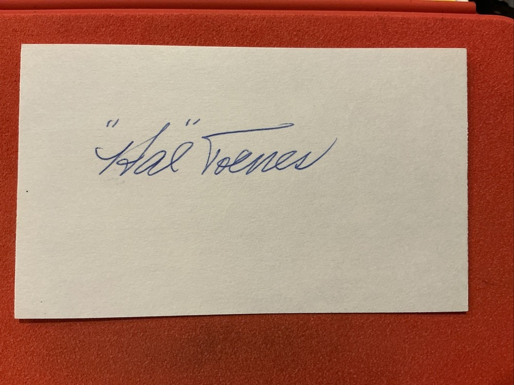 Hal Toenes 🔥🔥MLB: 1947 Washington Senators 🔥🔥Autograph🔥🔥