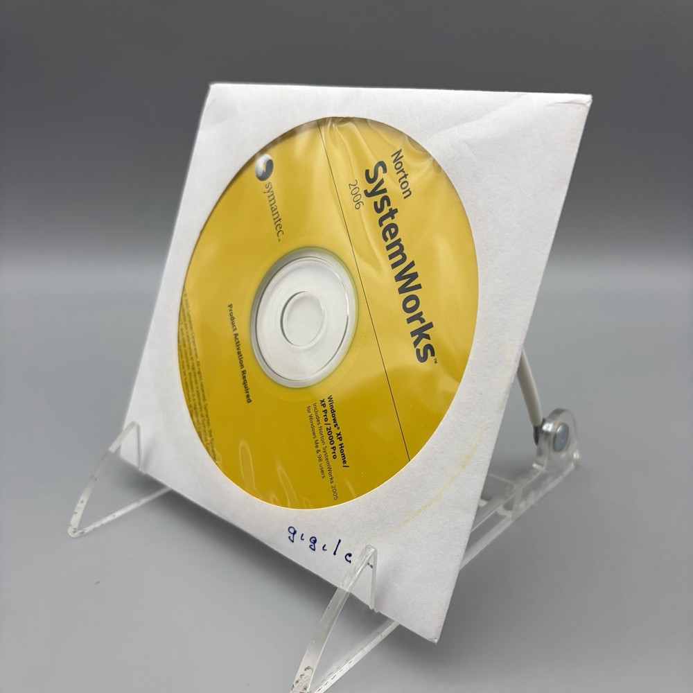 Norton SystemWorks 2006 Standard Edition Windows XP Software CD-ROM W/ Key