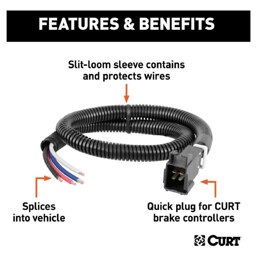Curt 51516 Brake Control Adapter Harness w/ Quick Plug
