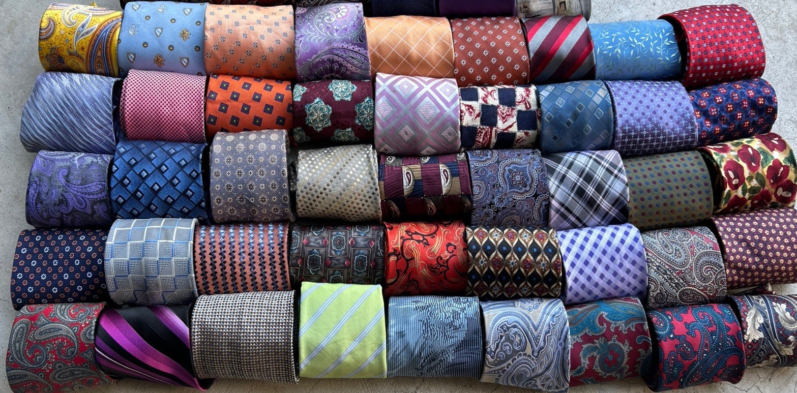 40 Pc Neckties Lot Mix Wear Quilting Craft Cutter Wholesale Tie Lots