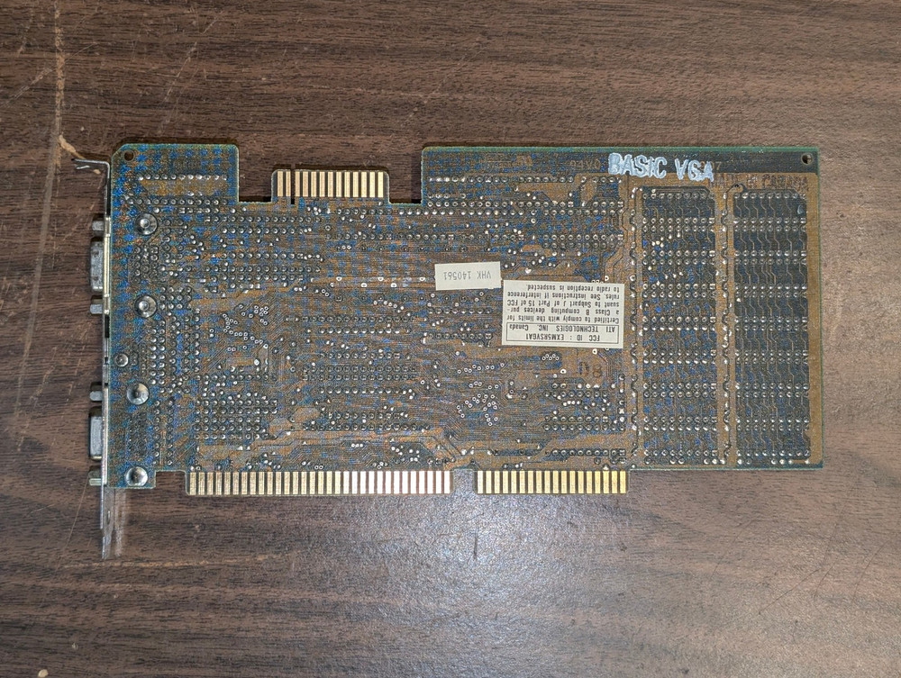 ATI VGA 640 graphics accelerator 1988; untested