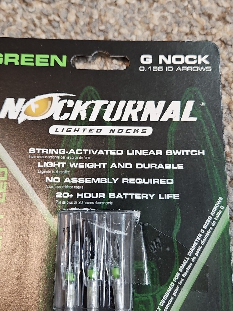 Nockturnal NT-605 Lighted Nock, Green - 3 Pack