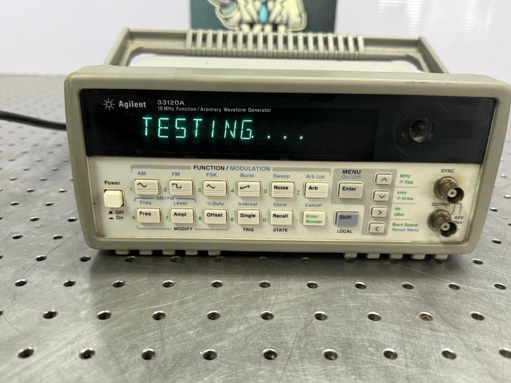 Agilent 33120A 15MHz Function Arbitrary Waveform Generator Tested Knob Missing