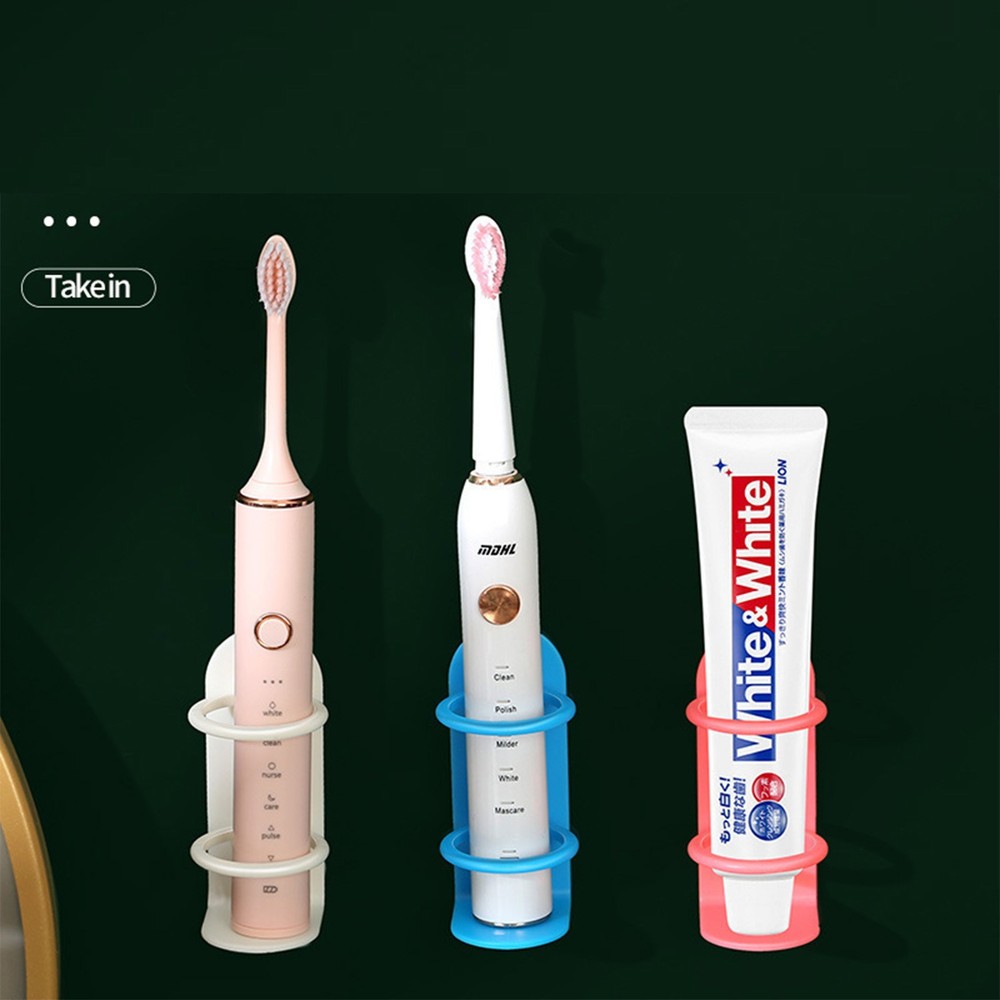 No drilling required Toothbrush Holder Toothpaste Stand Rack Bathroom Kitchen