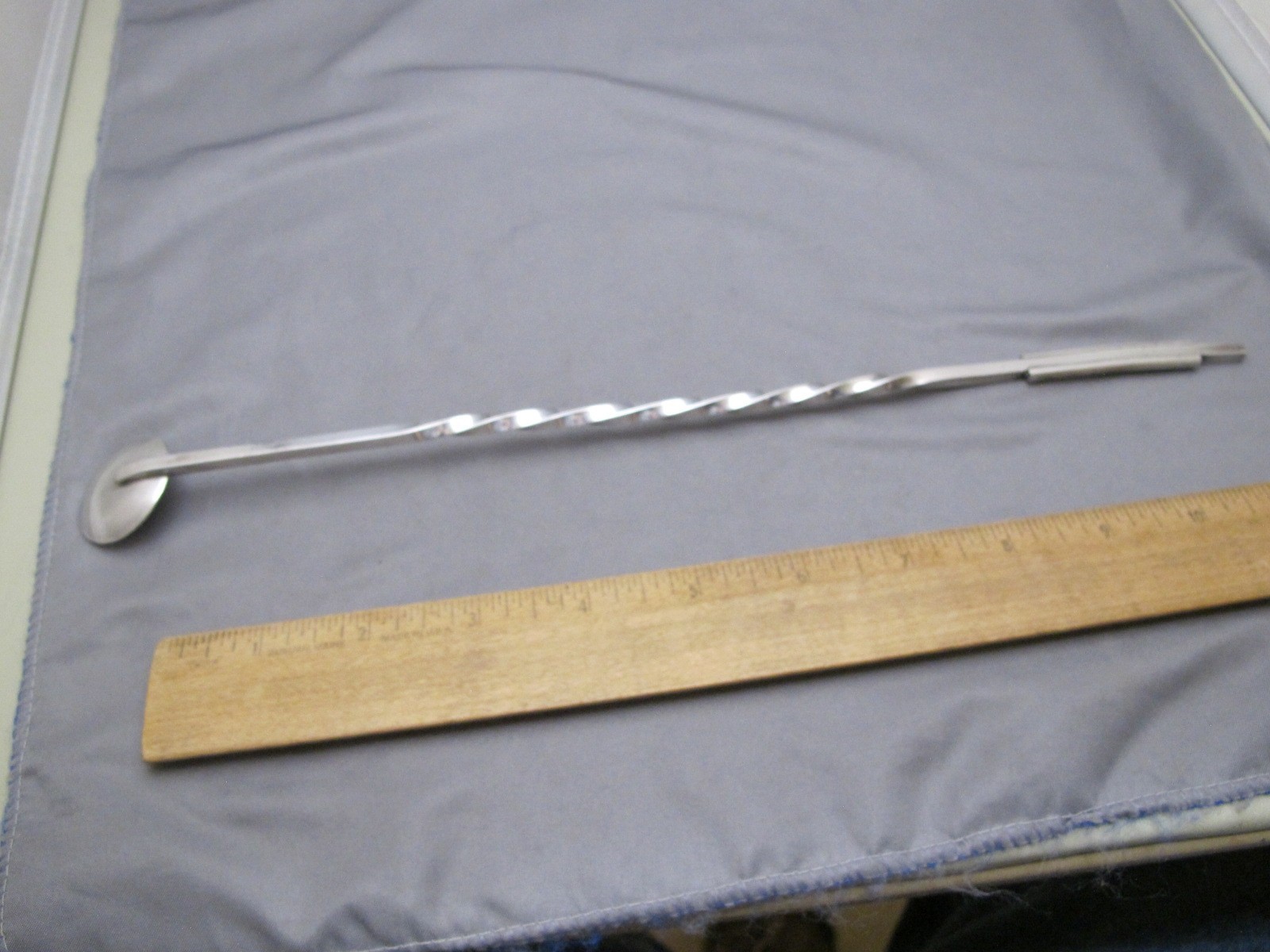 Vintage STERLING Twist Handle BAR SPOON / COCKTAIL STIRRER-12 1/2 Inches