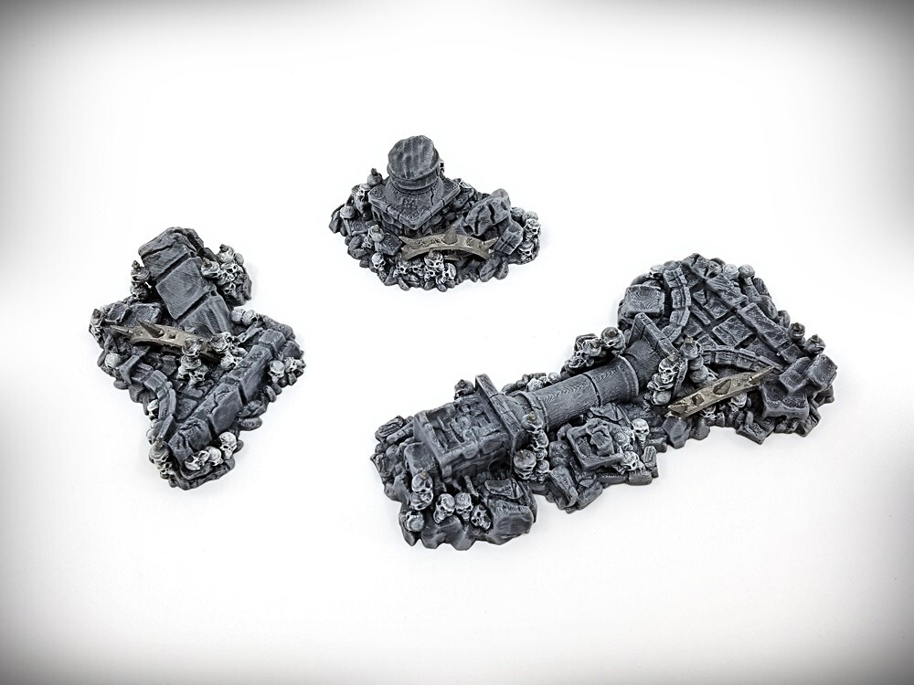 Ruined Columns Grimdark Rubble Pile Bundle(Large)-Tabletop Wargaming RPG terrain