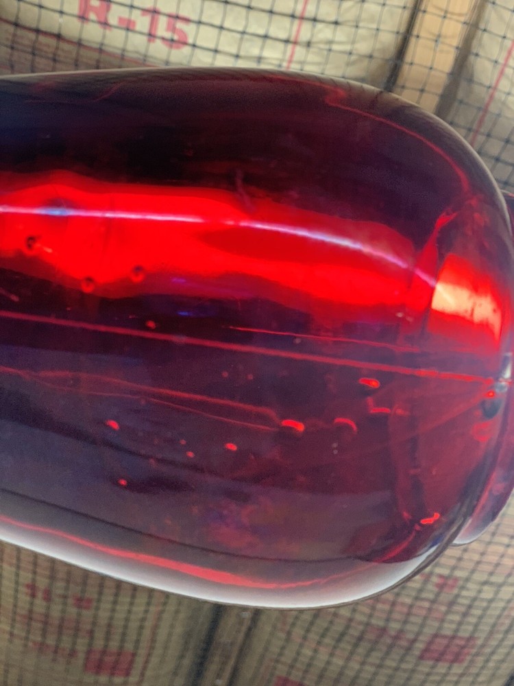 Vintage Ruby Red Glass Railroad Lantern Globe Replacement