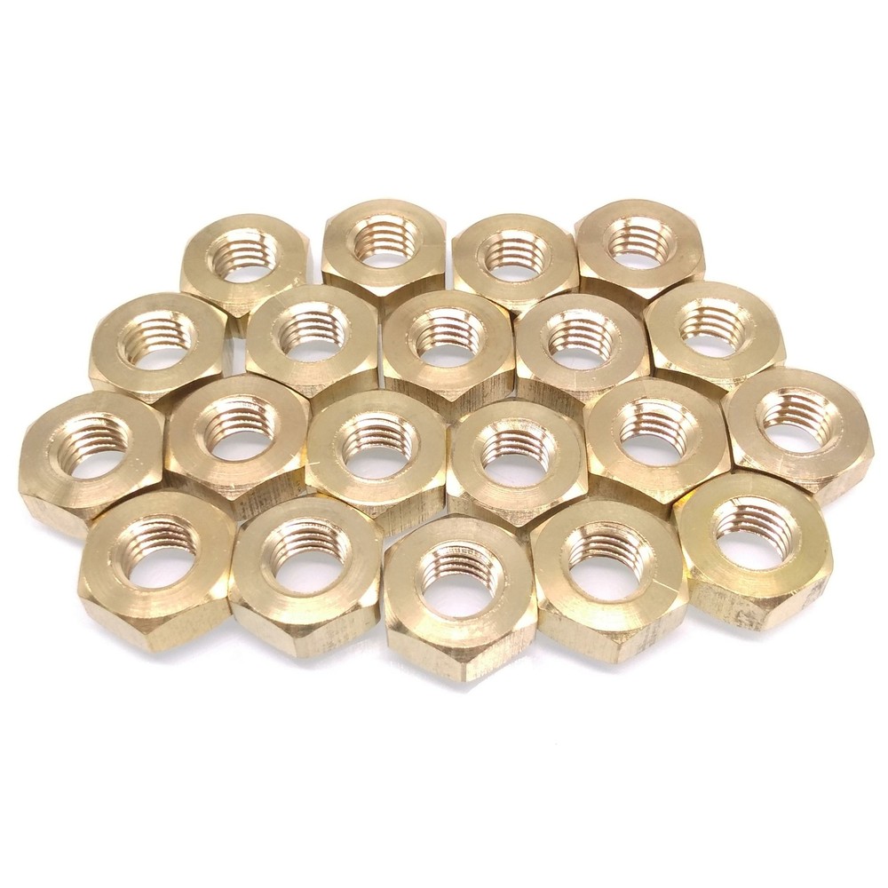 50pcs M8 Metric Thread Insert Screw Fastener Brass Hex Nut