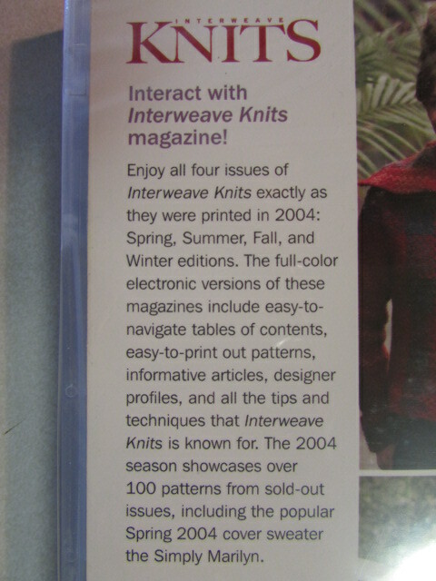 INTERWEAVE KNITS 2004 COLLECTION CD ROM FOUR PATTERNS: SPRING SUMMER FALL WINTER