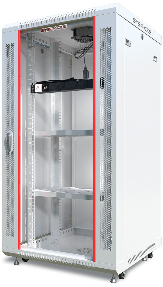 27U Wall Mount Server Rack Locking Network Cabinet Box Data Enclosure 24” Depth