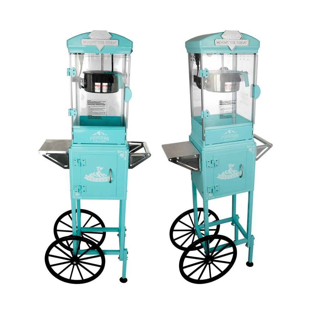 Popcorn Machine with Cart ,Wheels & 10 Oz Kettle Popcorn Maker Measuring