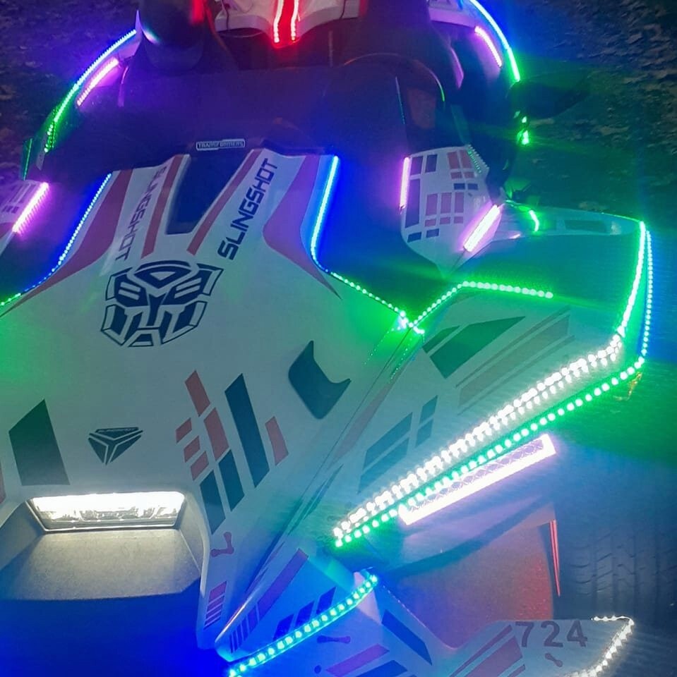 Tinted Blackout x8PCS 4FT APP+Remote CHASING Dream Color Strips Slingshot Lights