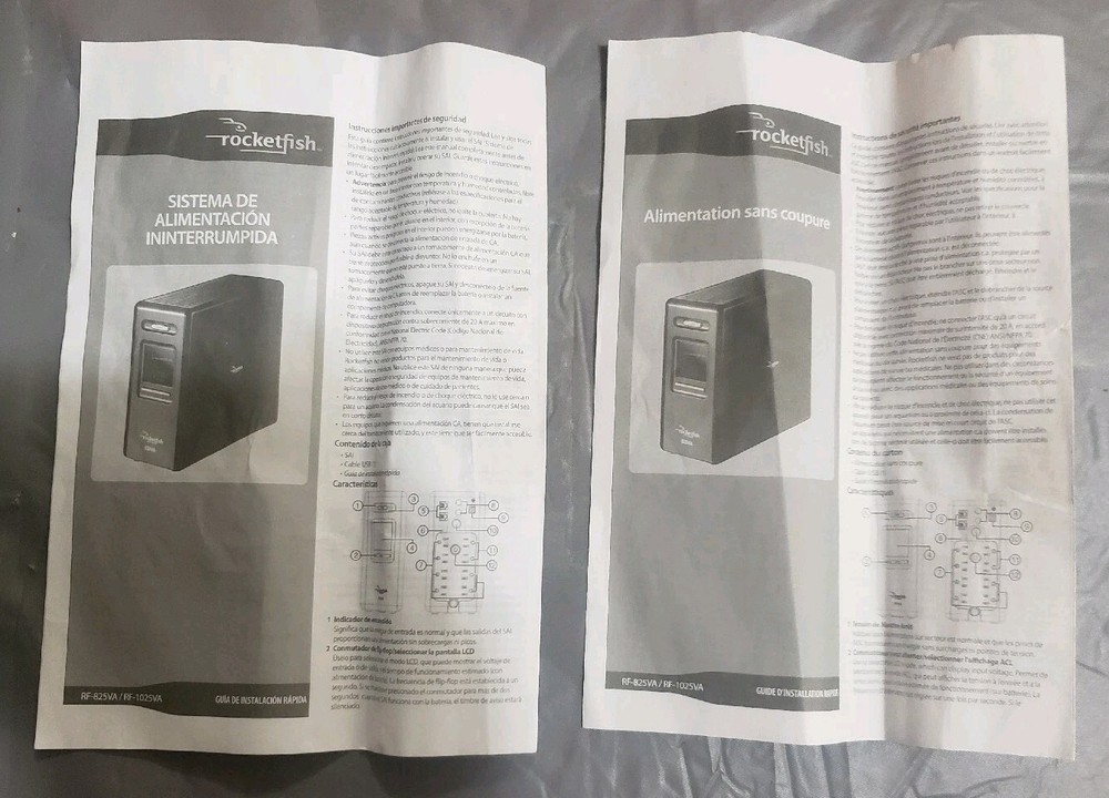 Rocketfish-Battery Backup And Power Management System. RF-825VA.