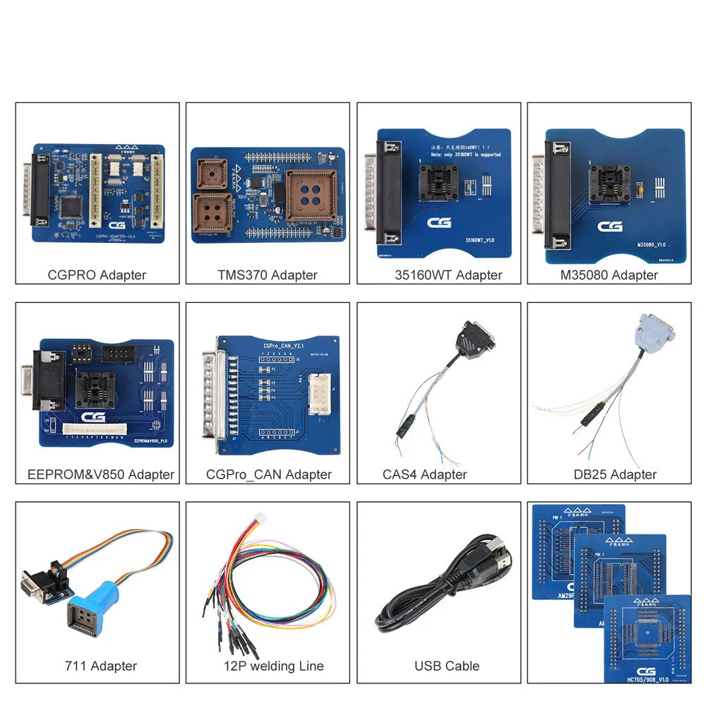 Programmer Full Version with All Adapters Including New CAS4 DB25&TMS370 Adapter