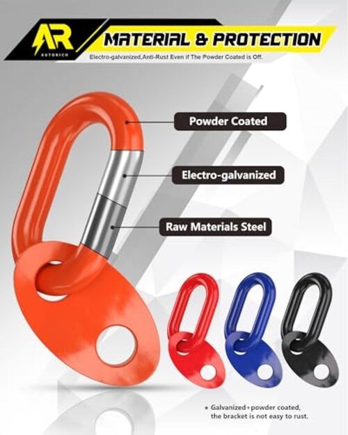 7100 Lifting Bracket Set for Engine - 4 Heavy-Duty Engine Lift Bracket Orange