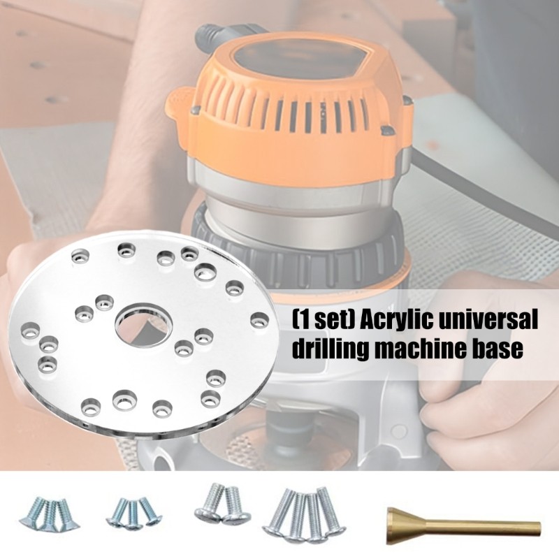 Universal Drill Press Base Clear Acrylic Plate Enhances Visibility Operate