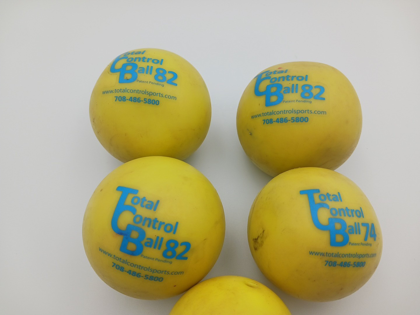 Lot of 5 Total Control Balls Baseball Weighted Balls 3-82 1-74 1-Powernet Ball