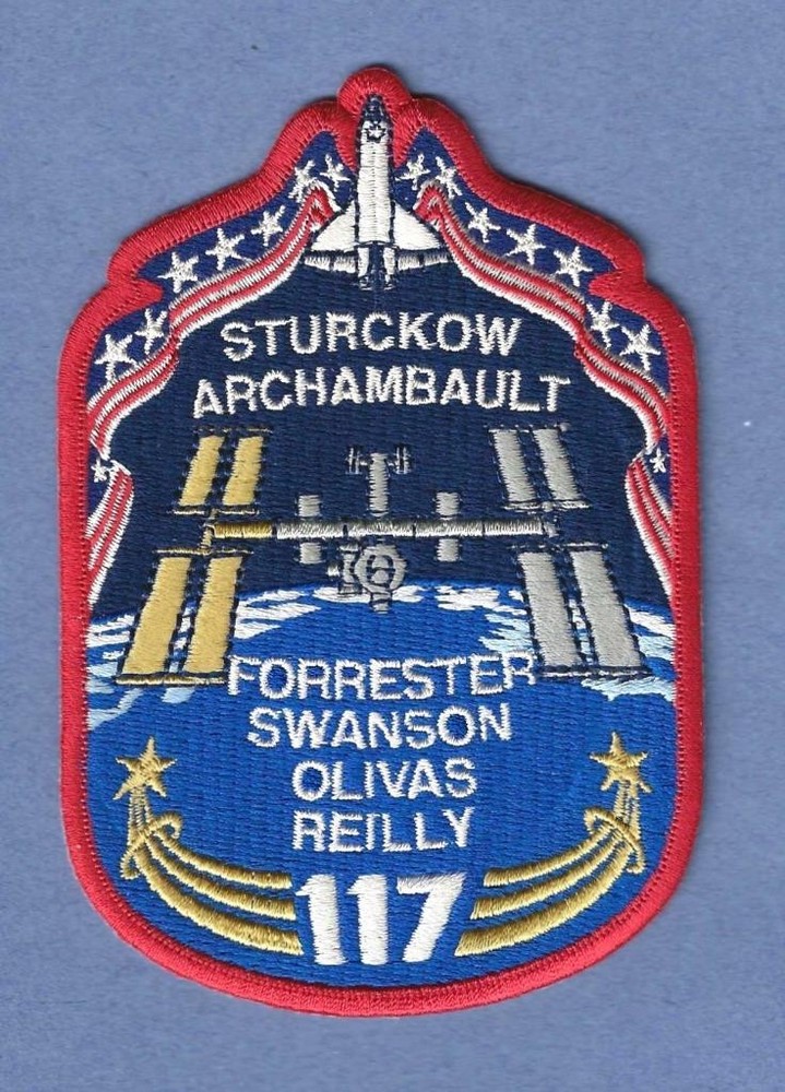 NASA SPACE SHUTTLE STS-117 EMBROIDERED PATCH - 3-1/4" X 5"