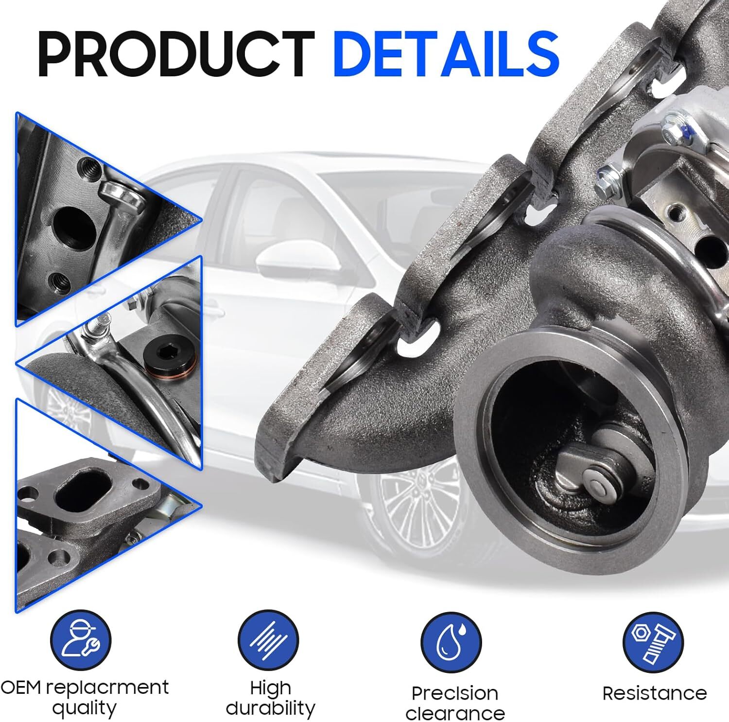 Turbo Turbocharger 55565353 for Chevy Cruze Sonic Trax & Buick Encore 1.4L USA