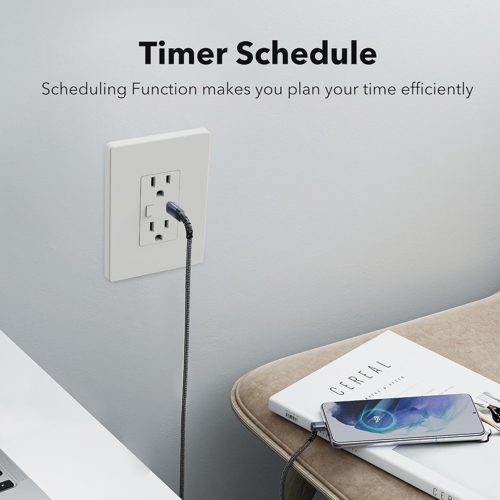2 Pack Smart Electrical Outlet with Voice Control and Type-C Charging