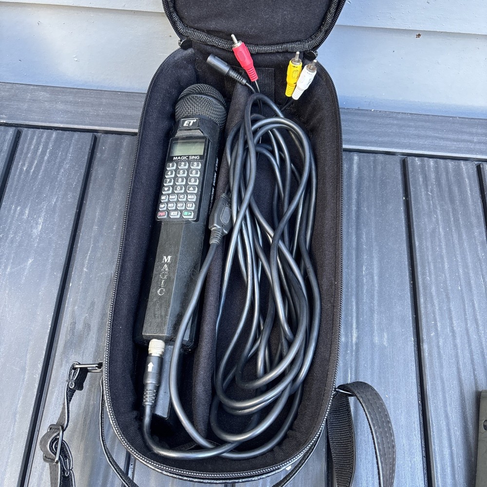 Magic Sing Karaoke w/ Cables, Manual & Case (Sticky, Not Tested, Please Read)