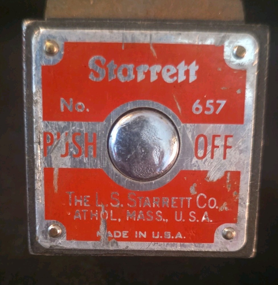 Starrett 657 Magnetic Base Indicator Holder Made in USA Precision Tool