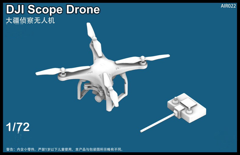3D Printing 1/72  DJI drone Model Unpainted