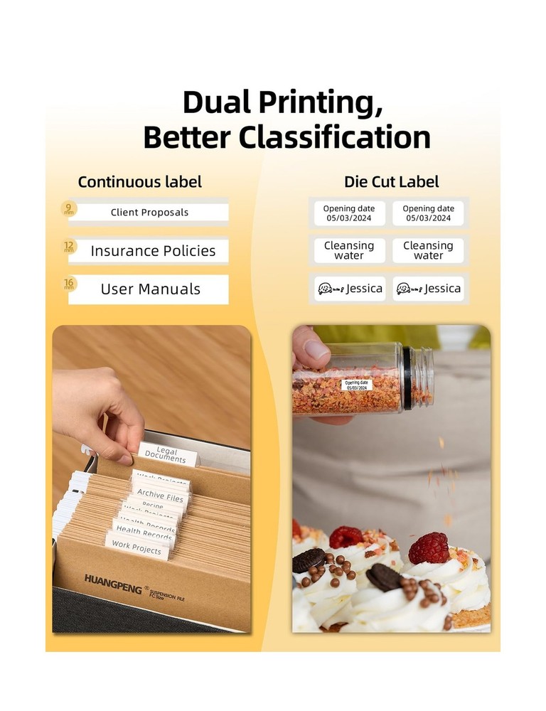 Makeid L1 Label Maker Machine with Tape - Portable & Rechargeable Label Maker...