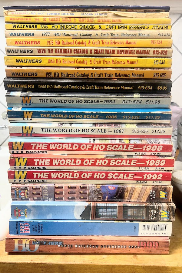 Walthers HO Train Catalogs 1971-1999 Incomplete please read