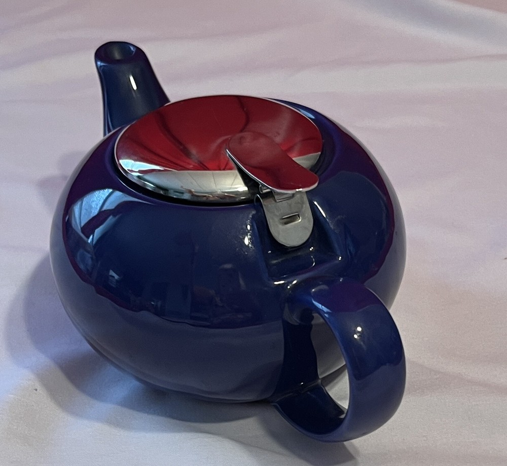 Certified International Colbalt Blue Teapot