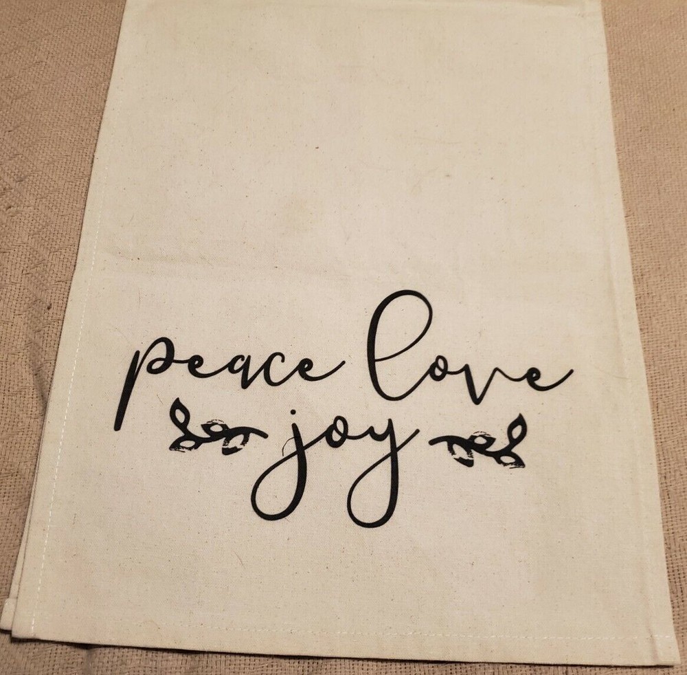 Peace, Love, Joy Table Runner 70.5" x 14" Beige