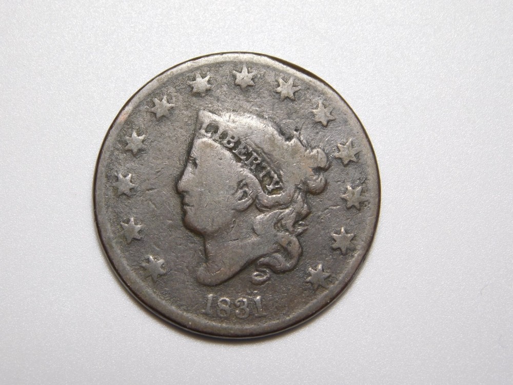 US COINS 1831 CORONET HEAD LARGE CENT
