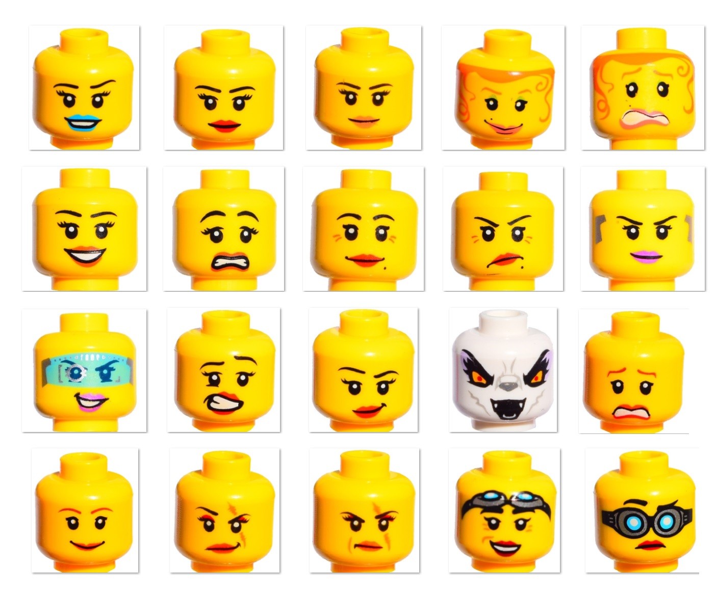 ☀️Lego YOU PICK YOUR HEAD Minfig minifigure mini figure face male female Bulk
