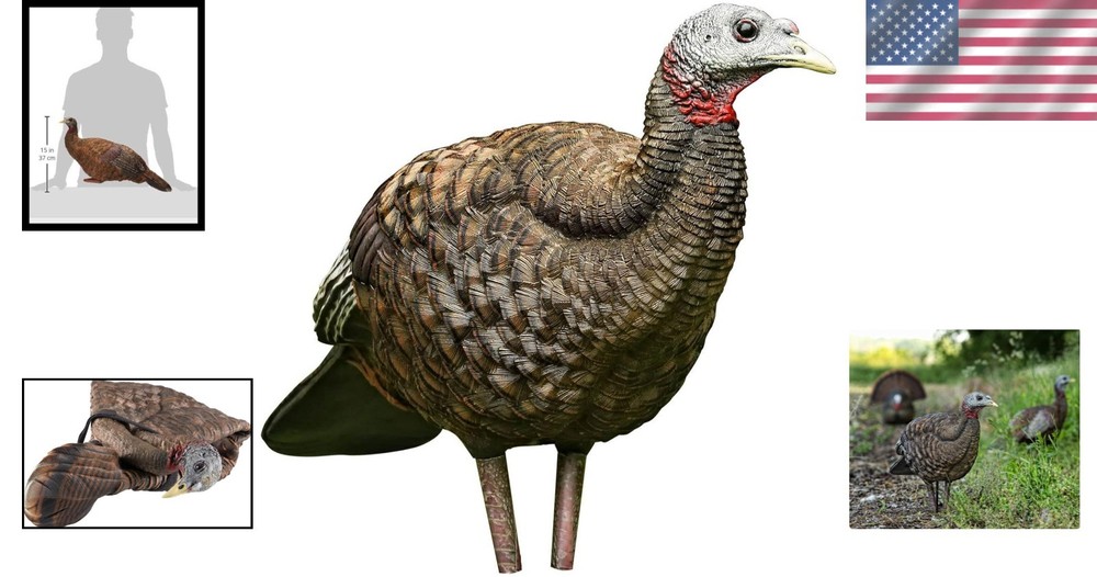 Lifelike Collapsible Turkey Decoy for Hunting