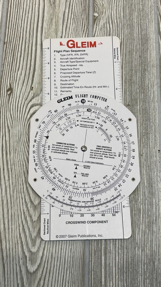 Gleim Aviation Flight Computer and Gleim Navigational Plotter 2007