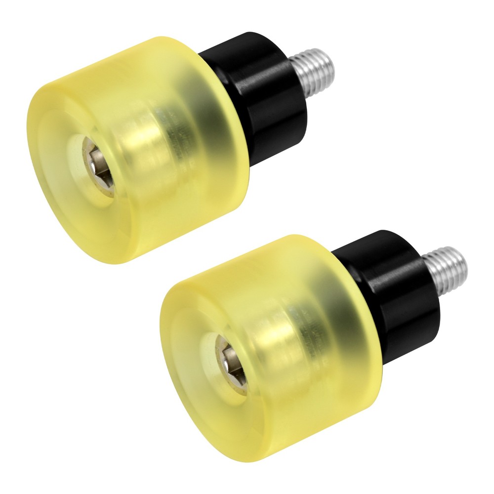 2x Yellow Engine Protective Guard Crashs Bars M12 End Balls Protector For Harley