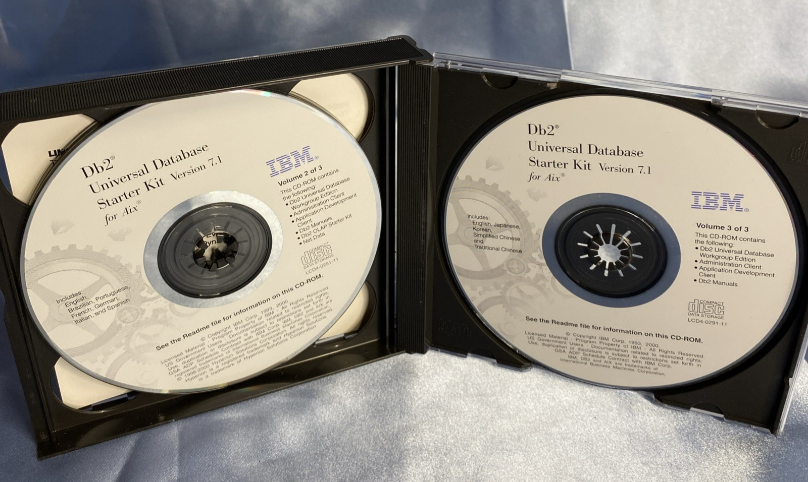 UNUSED! IBM AIX V4 Bonus Pack 3 Disc CD Software 5765-C34 with DB2 UDB V7.1