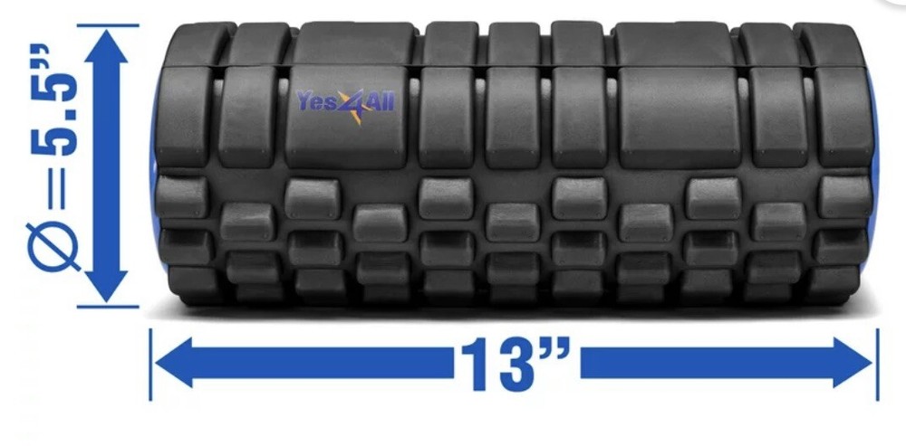 Deep Tissue Massage AccuPoint Workout Roller, EVA Fill, 13" Black
