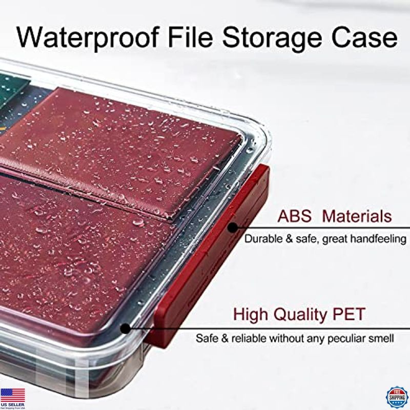 Stackable Clear A4 File Storage Box with Lids - Durable Organizer for Documents
