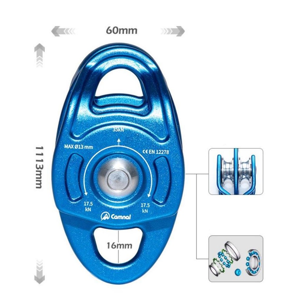 35kN Fixed Rope Pulley Double Sheaves CE General Purpose