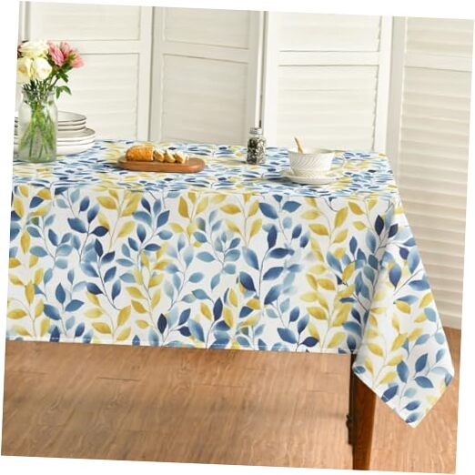Summer Tablecloth 60×84 Inch Rectangular, Blue 60" x 84" (Rectangular) White